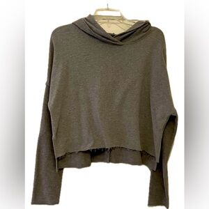 Forever 21 Gray Crop Hoodie Size M